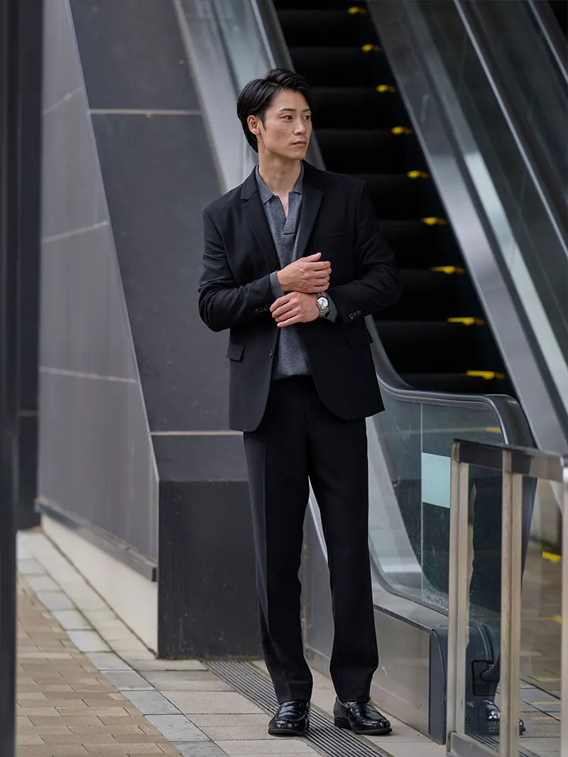 ジャケット 男性用 ビジネス アウター 秋冬 立襟 無地 ポリエステル 厚手 スリムフィット 黒 ブラック グレー カジュアル 40代メンズ におすすめの冬のコートと人気ブランド15選を解説！メンズファッション通販 MENZ-STYLE メンズスタイル