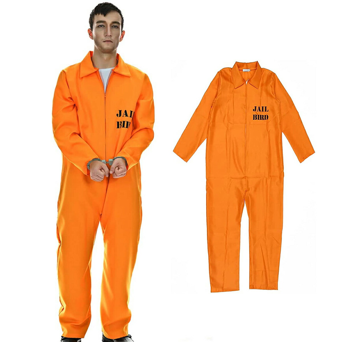 ハロウィーン成人刑務所服囚人服仮装舞踏会子供オレンジ刑務所服黒白ストライプ囚人服