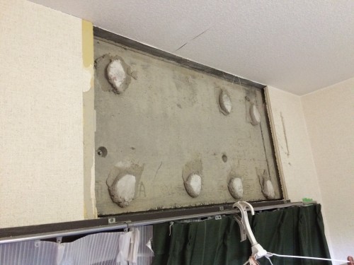 H28.10月 越谷市 エアコン室内機と共に落下した室内壁の補強工事及び復旧工事施工事例・お客様の声住宅設備の施工専門ショップ TOOL BOX