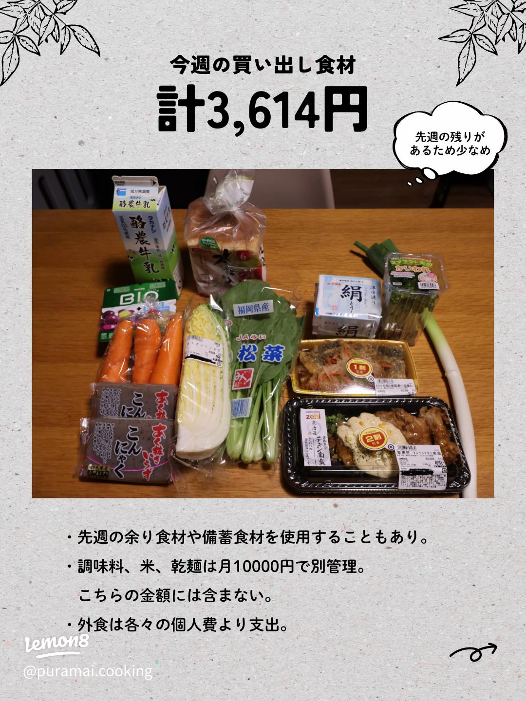 RINATY りなてぃ の1週間節約献立Vol.13500円に見えない！ボリューム満点の節約献立レシピサイトNadia