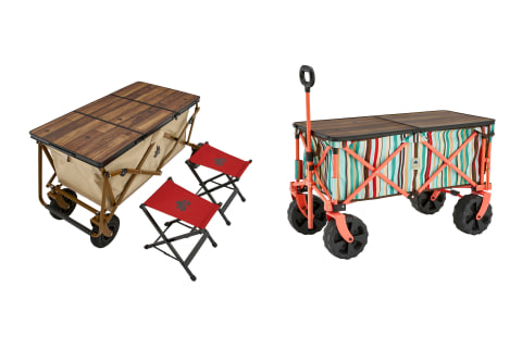 アウトドアワゴン 折りたたみキャリーカート 屋根付き マルチキャリー 大容量 軽量 頑丈 持ち運び便利 台車