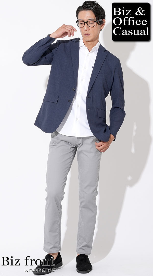 遊びにも使えるビジネススタイル ジャケットからのぞく袖口の“額縁効果”がキモとなる、「長袖ポロシャツ」