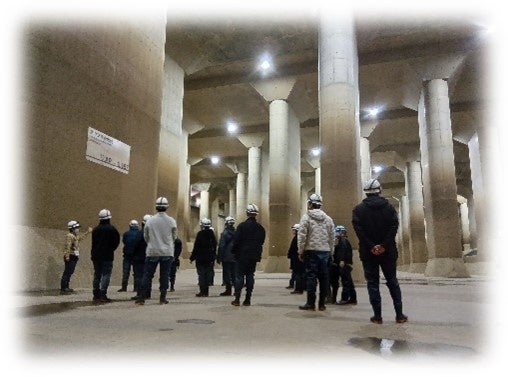 社会実験開始前の首都圏外郭放水路を見学した時の様子Pon!冠