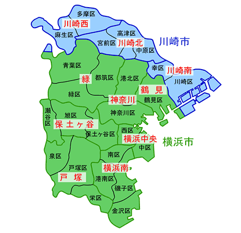 横浜地方検察庁川崎支部の地図・場所地図ナビ