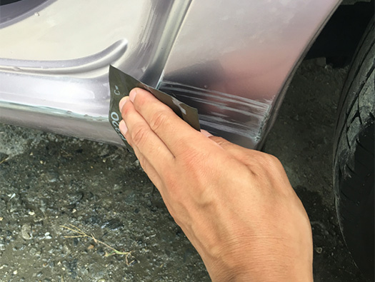 近くから見ても目立たない大きなへこみキズの補修 ボディ 車の傷のDIY補修・塗装なら補修ナビ