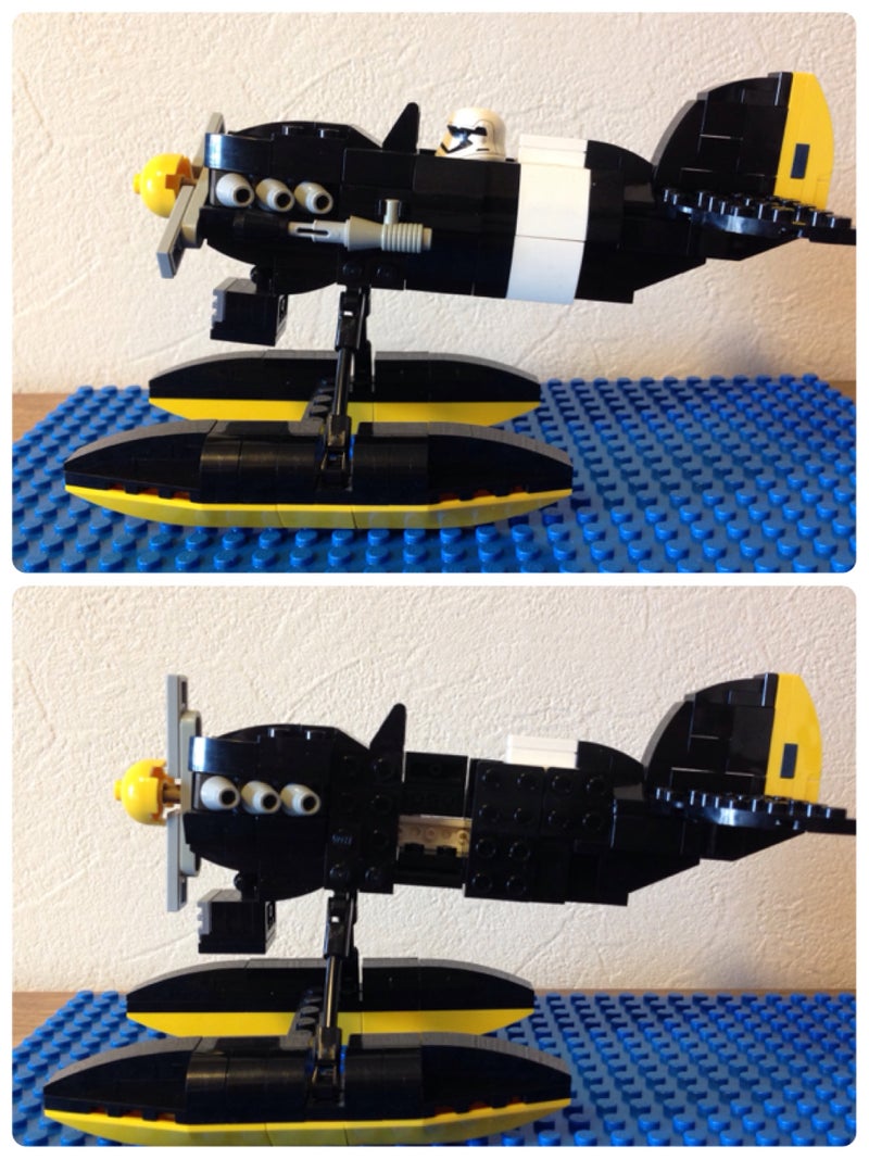 カーチスR3C-0 非公然戦闘水上機レゴ・再現系・ジブリ 紅の豚たまに崩して、積み上げて