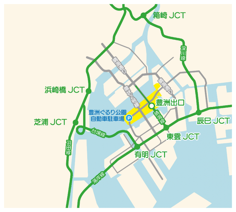 アクセス豊洲ぐるり公園手ぶらBBQ広場