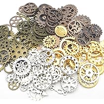 歯車チャーム5個 大きめ 9種類 全３色 ■ ゴールド シルバー アンティークゴールド UVレジン パーツ ハンドメイド 手芸 手作り アクセサリー■ sale2