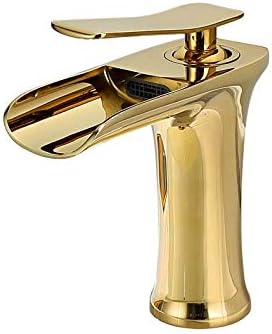 Amazon.co.jp: S-TING 蛇口 従来のセラミックバルブゴールド単穴単一のハンドル一つの穴、浴室ホテルの浴室のシンクの蛇口美し実用水栓金具 立体水栓 万能水栓 : DIY・工具・ガーデン