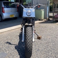 □CL90CL90K純正ハンドルバー メッキブレース付き レトロ ビンテージ モトクロス スクランブラー 中古 ホンダ