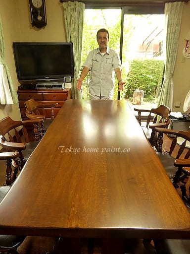 修理・修繕・再塗装 ダイニングテーブルオーダーメイド家具東京のオーダーメイド家具・木工教室家具工房アクロージュファニチャ