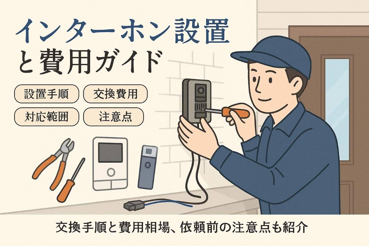 インターホン交換取付け・修理4,000円～電気工事の親方