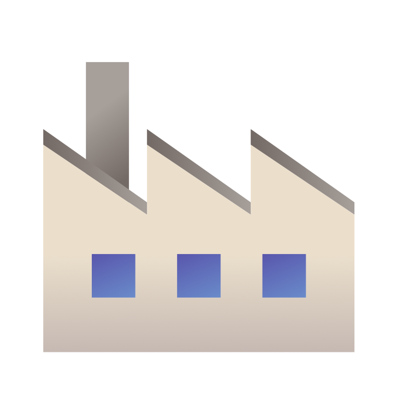 機械を動かす工場で仕事をする働く人 - 産業イメージ 無料イラスト