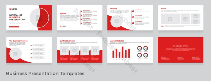 ブルーおしゃれパワーポイント無料テンプレート