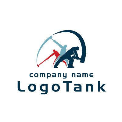 建設業のシンプルで堅実なロゴデザイン大阪発、企業・店舗・個人などロゴマークの作成やロゴデザインの制作はホタルロゴへ