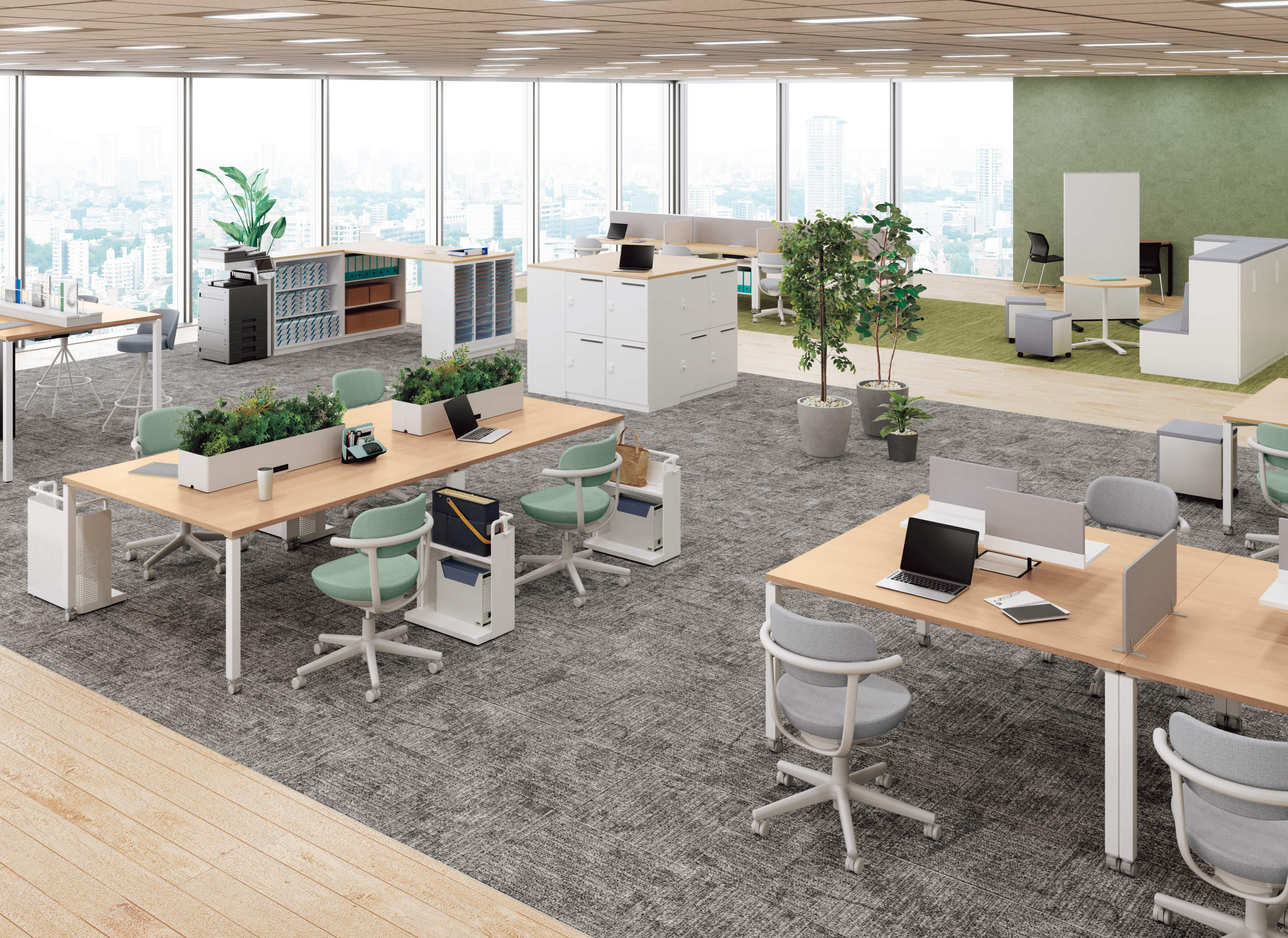 ワンルームの狭い事務所も快適に！レイアウトのコツと事例オフィス家具の選び方 アスクル みんなの仕事場