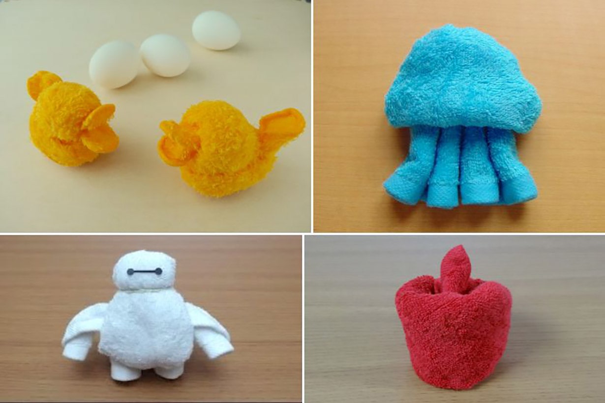 おしぼり 三角折り 置き方TikTok