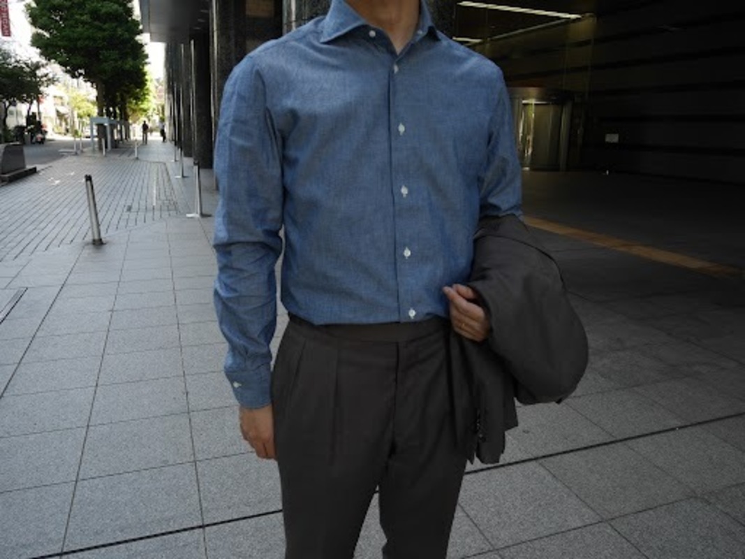 リネンシャンブレー ボタンダウン ドレスシャツ ＮＥＷ ＢＤ－４TOMORROWLANDMenトゥモローランド三越伊勢丹オンラインストア・通販 公式