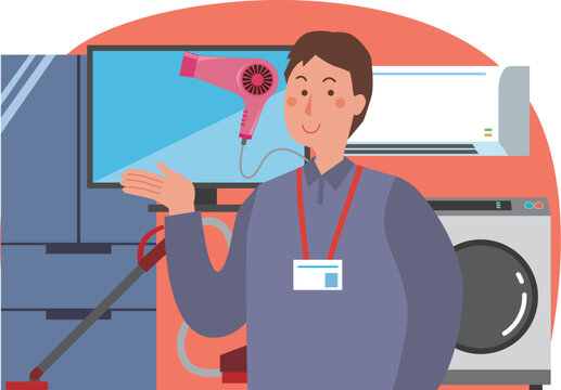 家電量販店のイラスト素材61453030- PIXTA