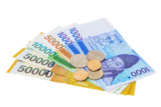 旧紙幣 韓国紙幣 硬貨◇計33，845ウォン◇ コイン5000ウォン 1000ウォン