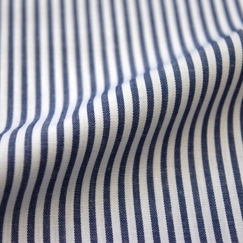 ネイビーストライプ 長袖シャツ サイズ38 長袖シャツ ストライプ ビジネスシャツ コットン メンズ 紺 青