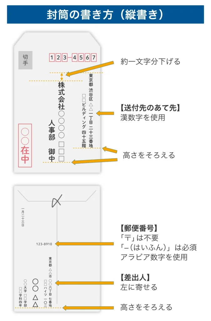 履歴書の封筒 書き方、選び方、折り方、郵送方法、手渡しのマナーなどを解説│ タウンワークマガジン