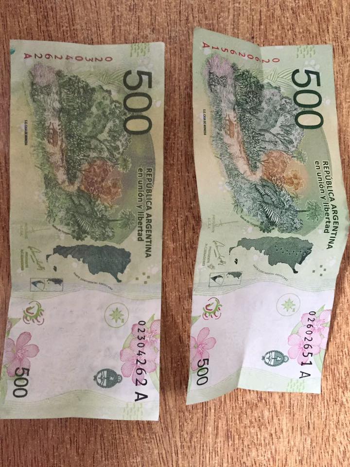 アルゼンチン新500ペソ札出ましたが、 ご注意！ : 主観的アルゼンチン ブエノスアイレス事情