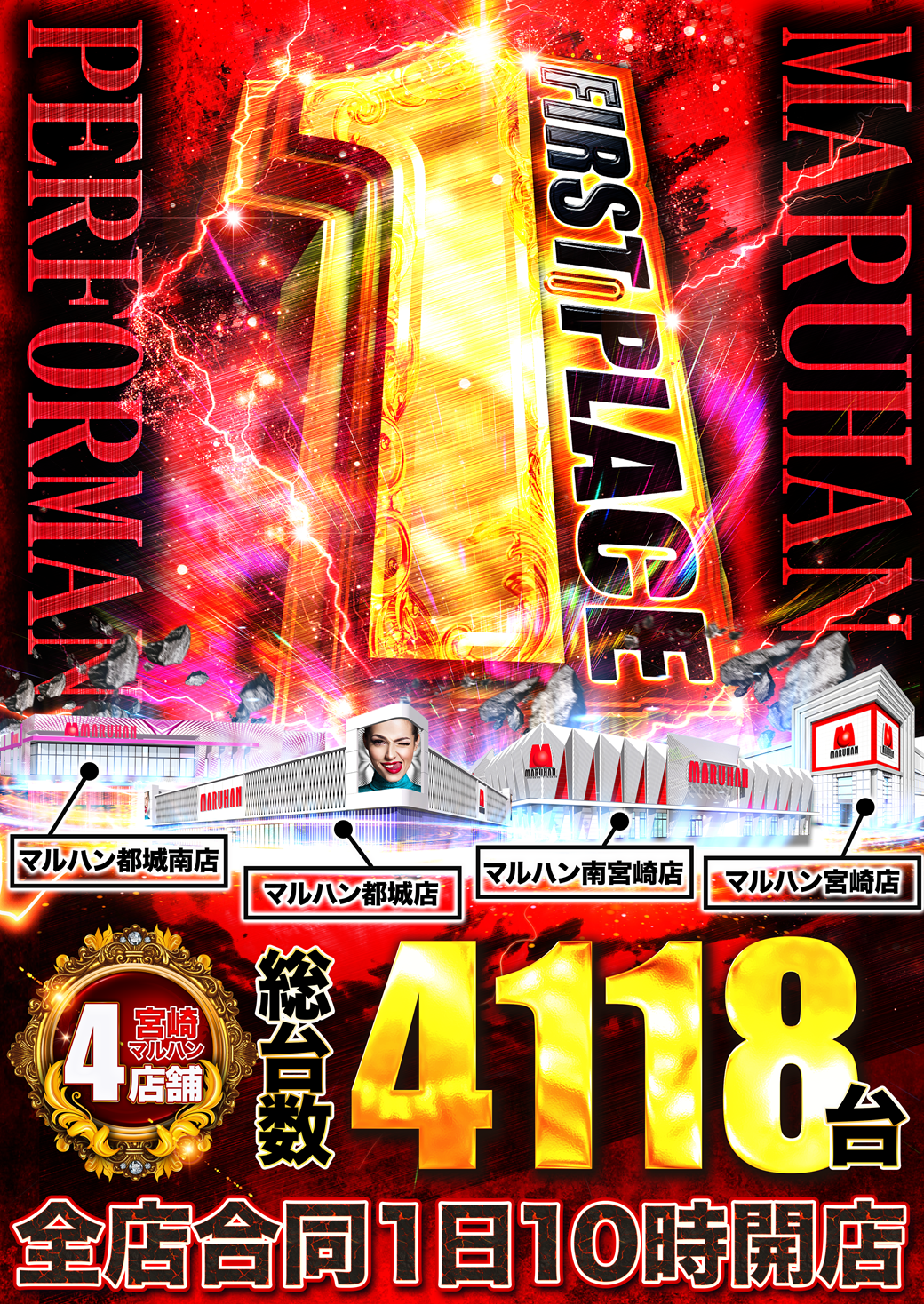 ホール情報 大阪府堺市のパチンコ店『マルハンメガシティ堺』が改装を終え、4月25日にオープンする - パチンコ・パチスロ情報島＋