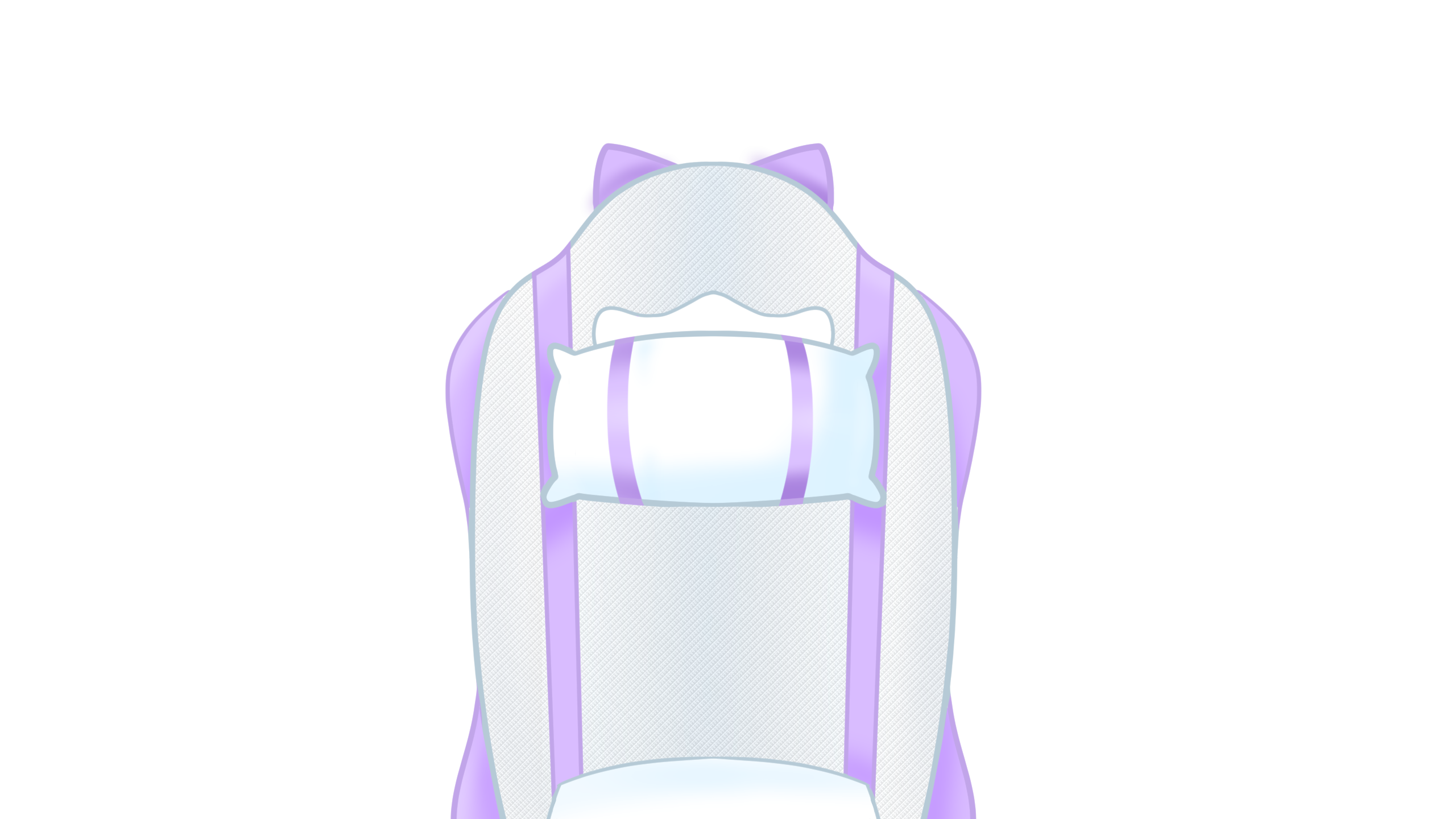 ねこみみ白ゲーミングチェア全12種AOmaterial:フリー素材配布サイト