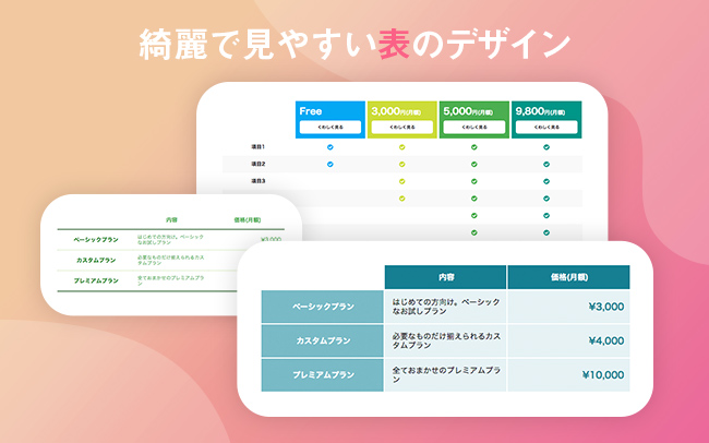 料金表をわかりやすくデザインするコツ。実例やレスポンシブ対応サンプルも！Webクリエイターボックス