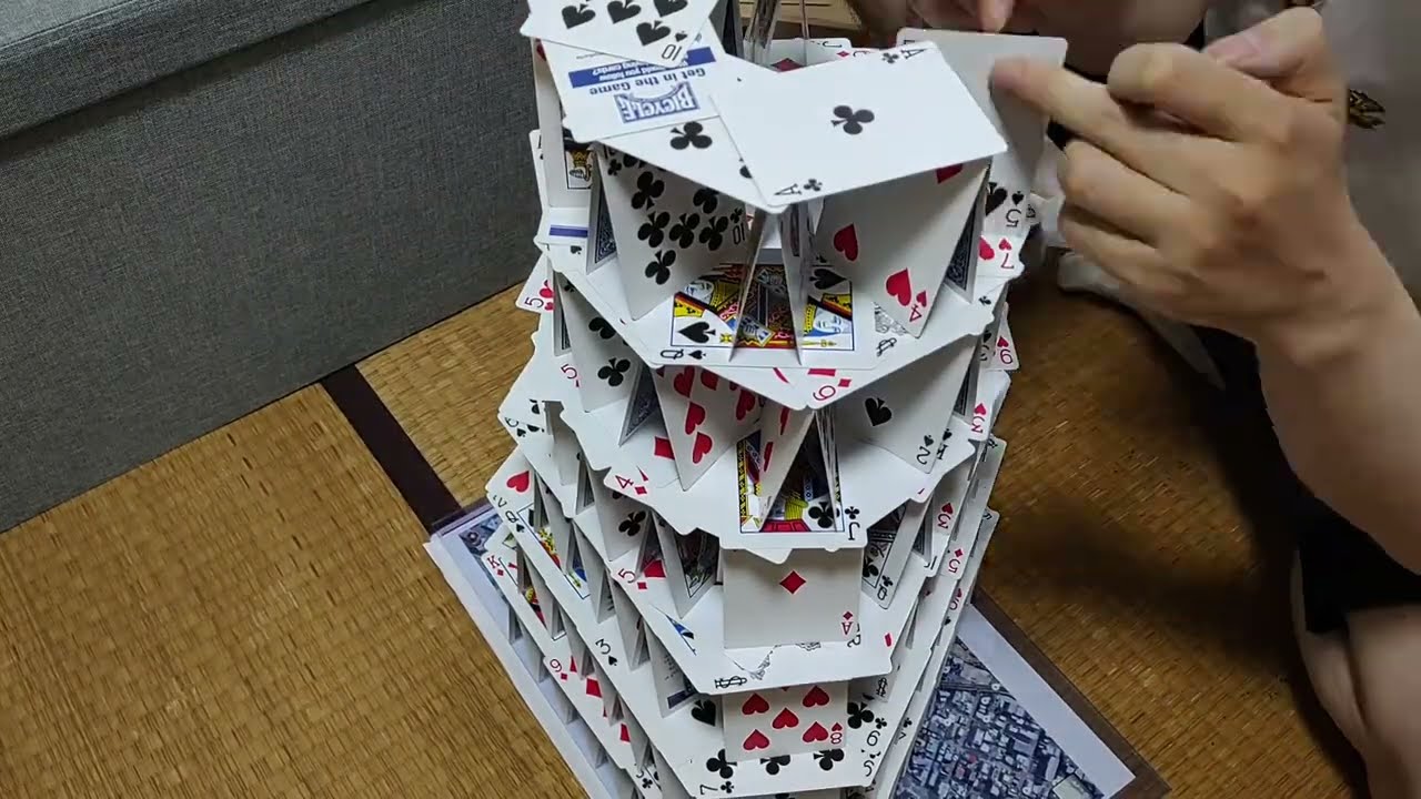 3トランプタワーの作り方講座310段を超えよう