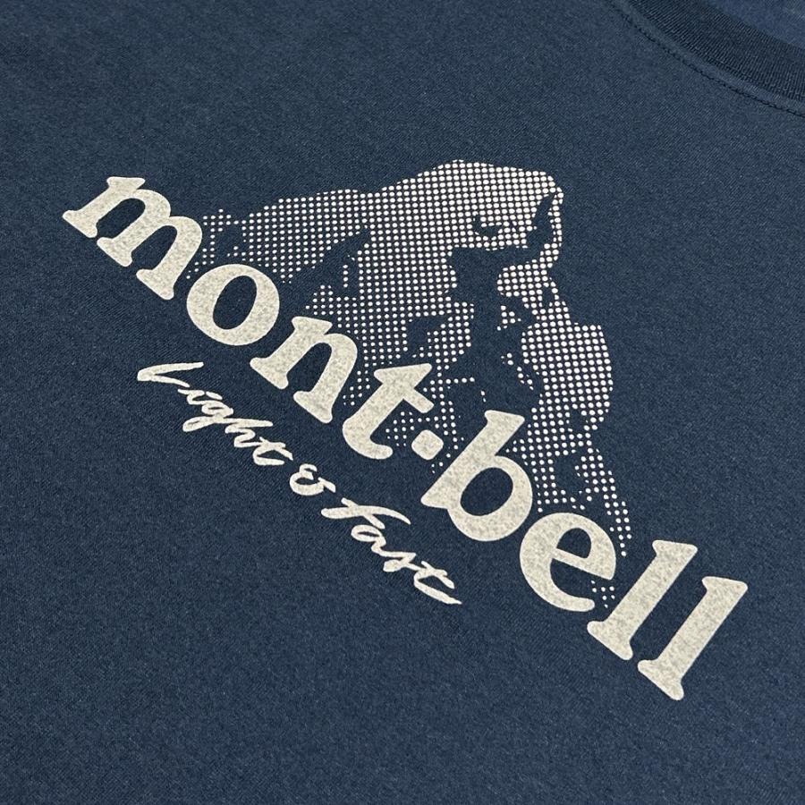 mont-bell モンベル ロゴ プリント Tシャツ ダークマラード 青緑 - メルカリ