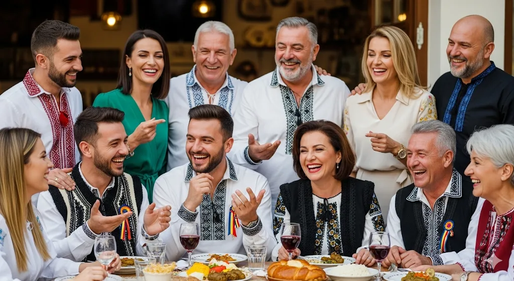 ルーマニア、ティミショアラ - 2015 年 7 月 12 日: トルコ人男性と特定の伝統的な衣装で、若いウクライナの女の子に出席する国際民族舞踊フェスティバル中に、心の国際映画祭」の写真素材・画像素材Image 56613936