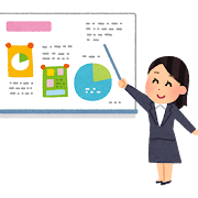 フリーイラストプレゼン中のビジネスマンパブリックドメインQ：著作権フリー画像素材集