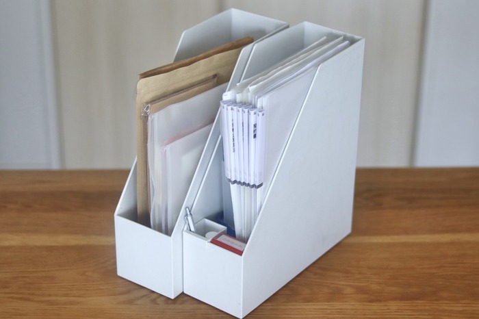 ファイルケース A4 横型 ボックス型 スクエア ワイド スリム＆ワイド 単品 セット メディックスファイルボックス ファイルスタンドMX-28 MX-29 MX-19 書類 収納 小物収納 サイズ違い 2個組み デスク 卓上収納 ファイルリビングート楽天市場店