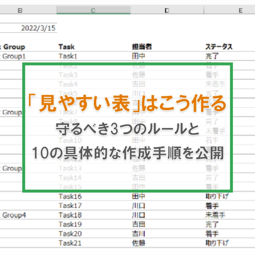 Excelは見た目が9割！見栄えを良くする15のテクニック見やすい資料で周りと差をつけるコツを徹底解説！Excelll