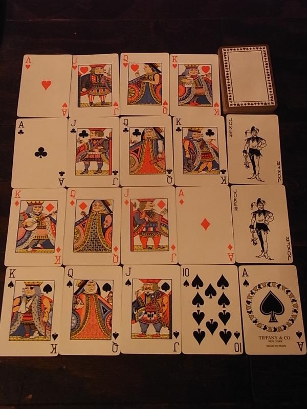 Tiffanyトランプ、ティファニートランプ、トランプカード、ビンテージトランプセット、マーカーマークトランプ、イニシャルトランプ LCM 6475