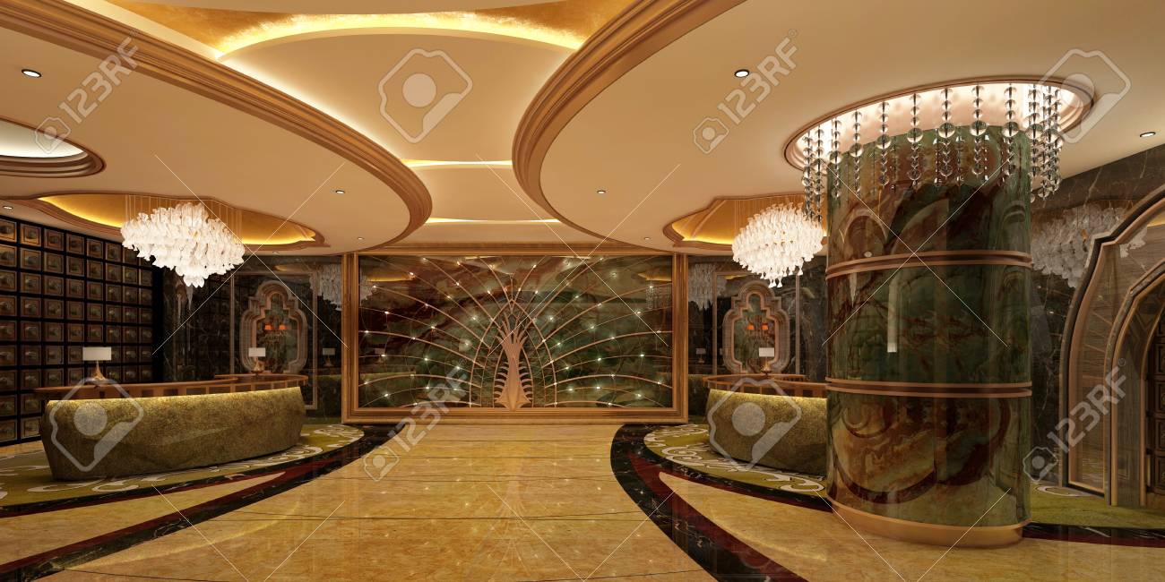 エレガントなレセプションデスクと豪華な装飾を備えたモダンなホテルロビー, ホテル, 受付, モダン背景壁紙画像素材無料ダウンロード - Pngtree