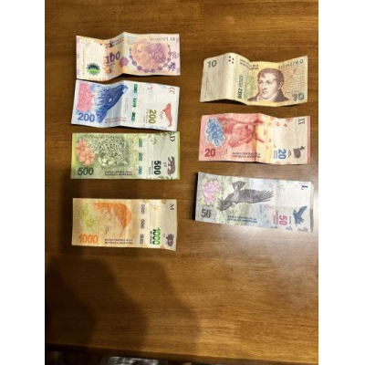 Amazon.co.jp: 未使用 新札 最新紙幣 最高額 外国紙幣 アルゼンチン 1万 ペソ World money banknote ピン札 :おもちゃ