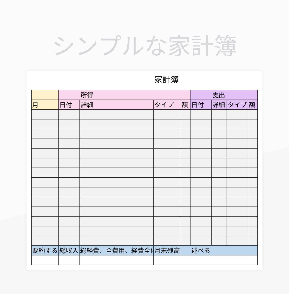 列管理でスッキリ！Google スプレッドシートで家計簿革命✨
