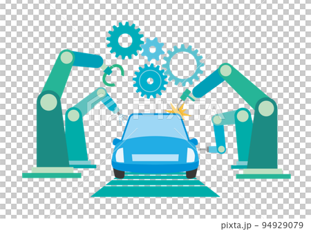 製造ライン 自動車イラスト無料イラスト・フリー素材なら「イラストAC」