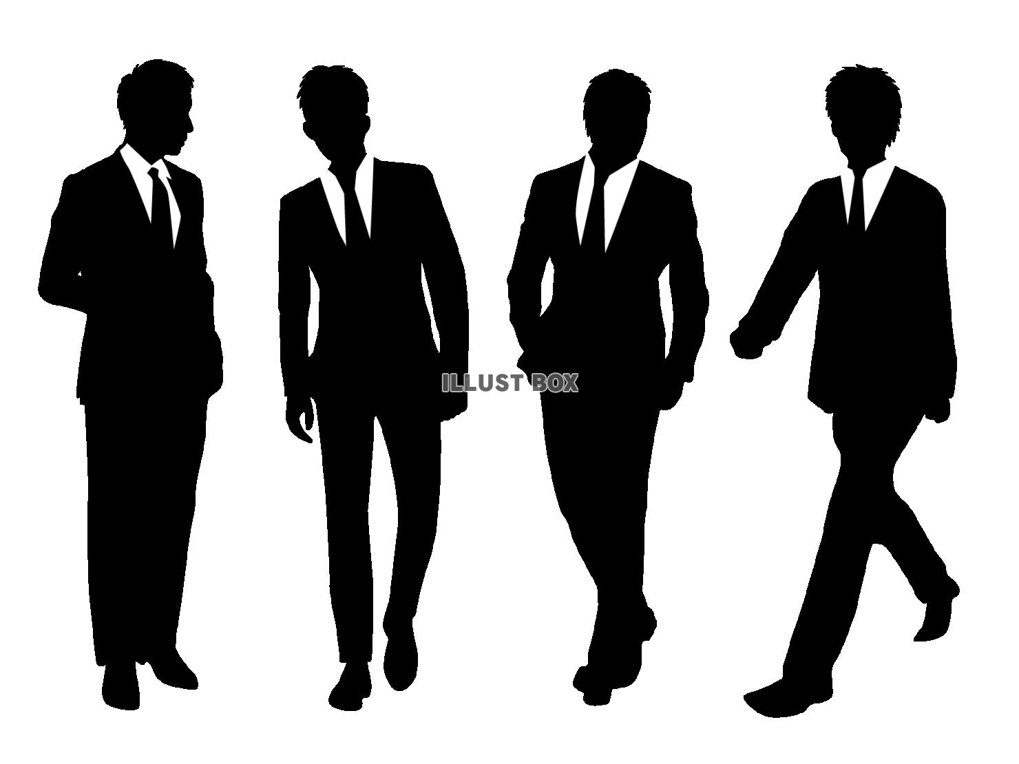 笑顔で立つアジア人ビジネスマン：イラスト無料