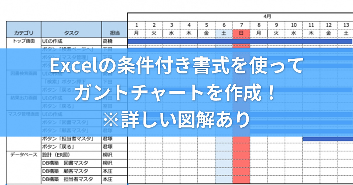 工程表テンプレート03「2ヶ月分に対応」 エクセル・Excel 無料ダウンロードテンプレートNAVI