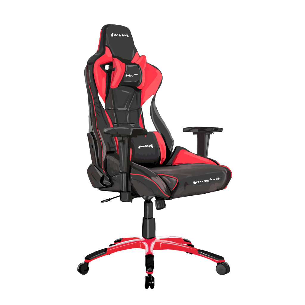 白ゲーミングチェア全12種AOmaterial:フリー素材配布サイト