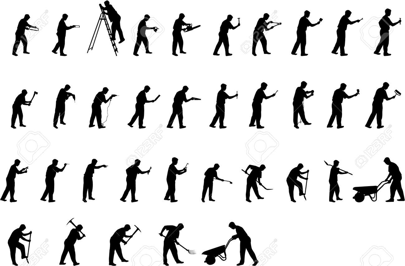 労働者の日, 黒, シルエット, 祝賀, 動き, 漫画,働く人イメージ_グラフィックス id380514152_PRF画像フォーマットPNG_jp.lovepik.com