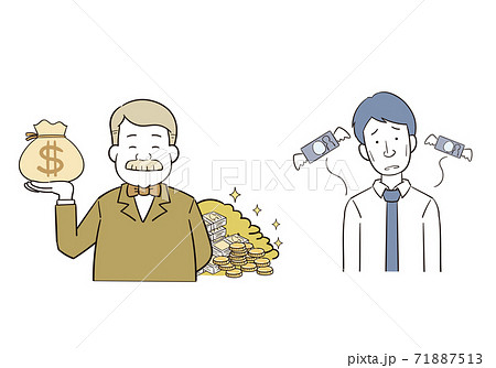 お金持ちの男性をイメージしたイラスト - ONWAイラスト