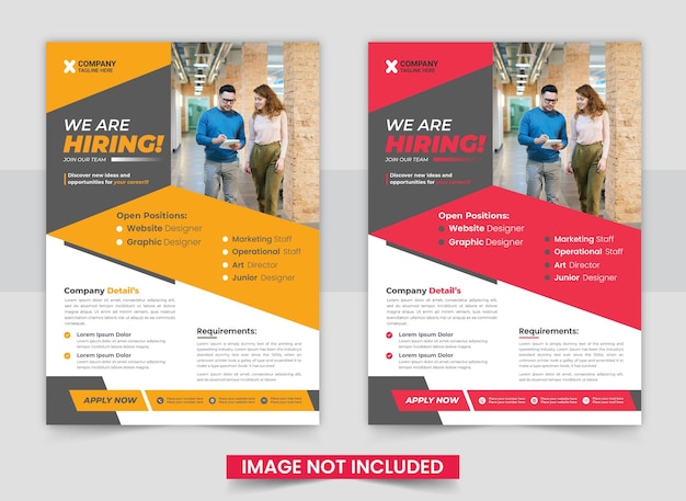 無料チラシテンプレート - レストラン 居酒屋 求人向けのチラシデザイン 2verASOBOAD