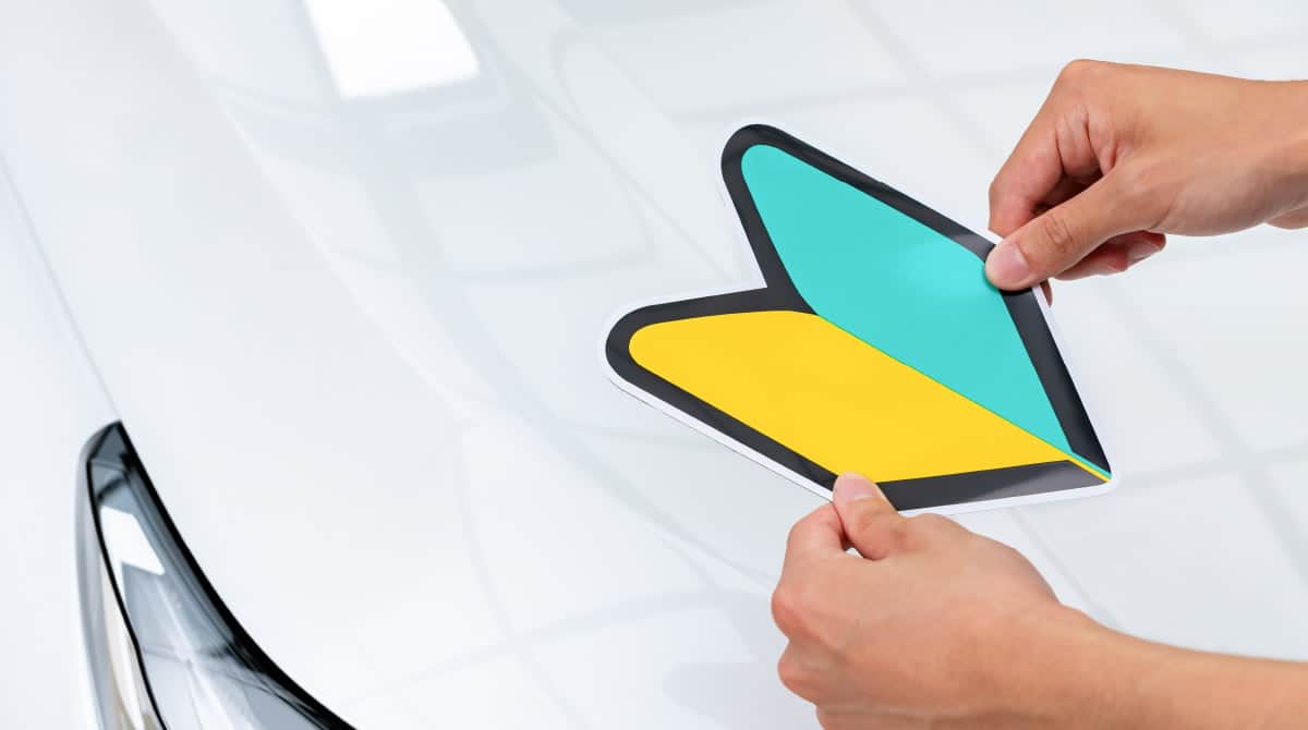 車用 初心者マーク ステッカー 貼ってはがせる フィルムタイプ カーメイト NZ501 貼ってはがせる初心者マークプリウスなどマグネットがつかないボディ用 道路交通法適合品 carmateR80カーメイト 公式オンラインストア