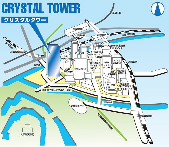 なんば駅から大阪ビジネスパークまでの行き方 JR・地下鉄