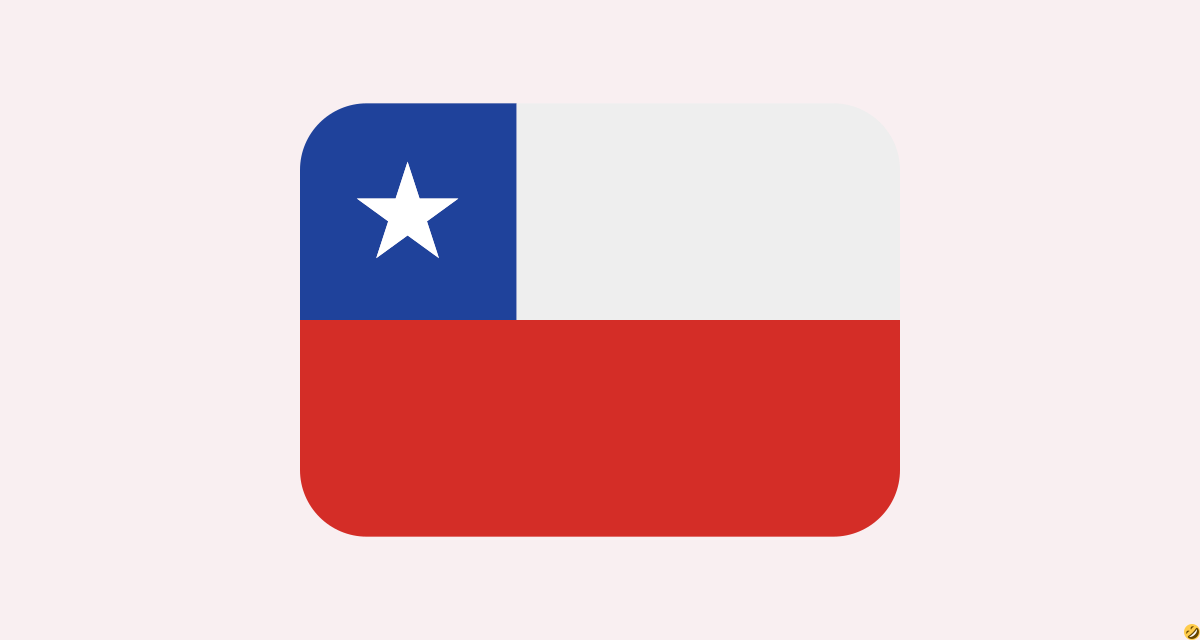 チリの国旗地図に使えるフリー素材